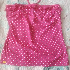 Pink polka dot swimsuit top 36DDD/F